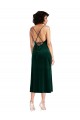 Buy Midi Length Cowl Neck Formal Velvet Short Cocktail Slip Bridesmaid Dress / Prom Dress UK