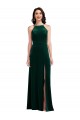 Buy Velvet Halter Maxi Bridesmaid Dress / Prom Dress with Front Slit UK