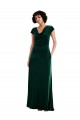 Buy Cowl Neck Cap Sleeve Velvet Maxi Bridesmaid Dress / Prom Dress with Pockets UK