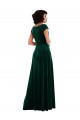 Buy Cowl Neck Cap Sleeve Velvet Maxi Bridesmaid Dress / Prom Dress with Pockets UK