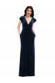 Buy Flutter Sleeve Wrap Bodice Formal Velvet Maxi Bridesmaid Dress / Prom Dress with Pockets UK