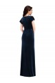 Buy Flutter Sleeve Wrap Bodice Formal Velvet Maxi Bridesmaid Dress / Prom Dress with Pockets UK