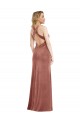 Buy Plunging Neckline Formal Velvet Maxi Bridesmaid Dress / Prom Dress with Criss Cross Open Back UK