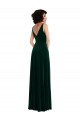 Buy Floor Length Velvet Maxi Bridesmaid Dress / Prom Dress with Shirred Bodice and Front Slit UK