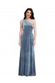 Buy One Shoulder Draped Velvet Maxi Bridesmaid Dress / Prom Dress UK