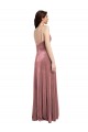 Buy Low Scoop Back Long V-Neck Formal Velvet Slip Bridesmaid Dress / Prom Dress UK