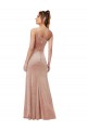 Buy One Shoulder Formal Stretch Velvet Bridesmaid Dress / Prom Dress with Front Slit UK