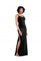 Buy Modern Floor-Length Formal Velvet Bridesmaid Dress / Prom Dress with Cowl Neck and Spaghetti Straps UK