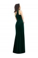 Buy One Shoulder Velvet Trumpet Bridesmaid Dress / Prom Dress with Front Slit UK