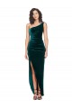 Buy One Shoulder Velvet Front Wrap Bridesmaid Dress / Prom Dress  UK